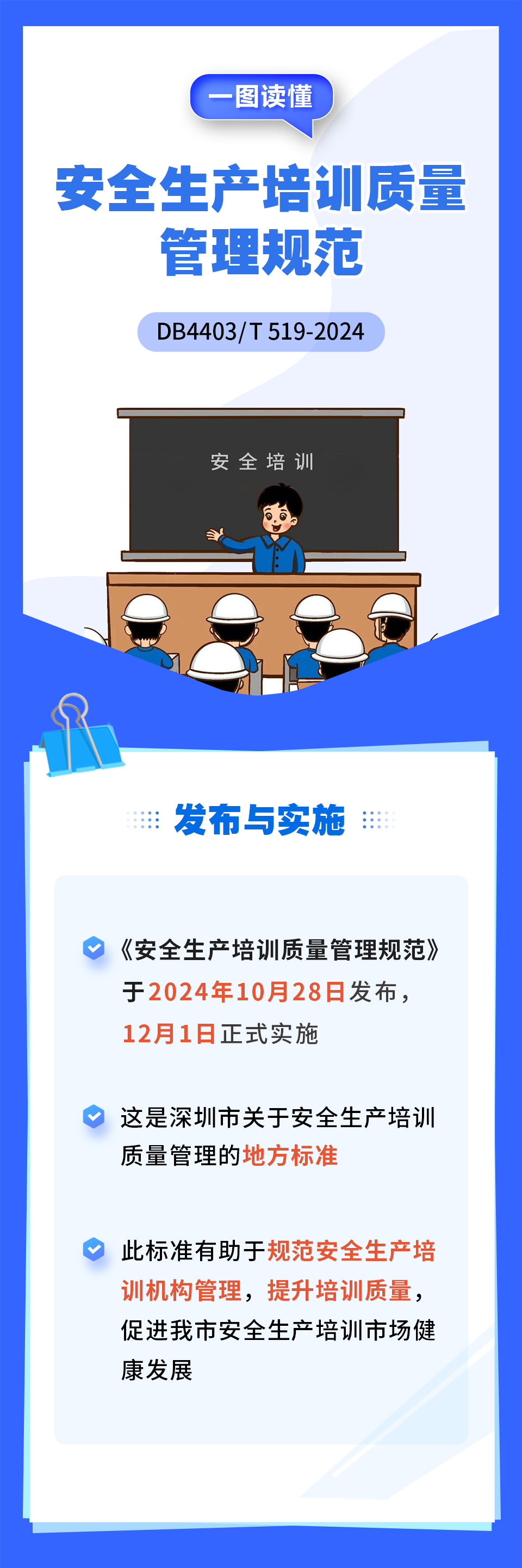 一图读懂，深圳地标《安全生产培训质量管理规范》